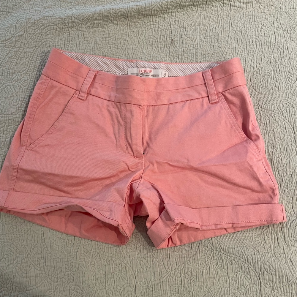 J. Crew Pink Bermuda Shorts Tailored Cotton Blend